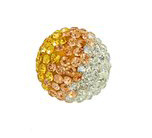 Klankbol strass goud, wit, brons 16 en 20 mm