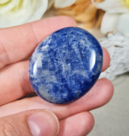 Sodaliet Platte Steen 4 cm no.1 Edelsteen Blauw