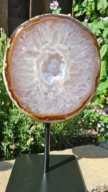 Agaat Edelsteen Geode op standaard - no.6 - 16cm