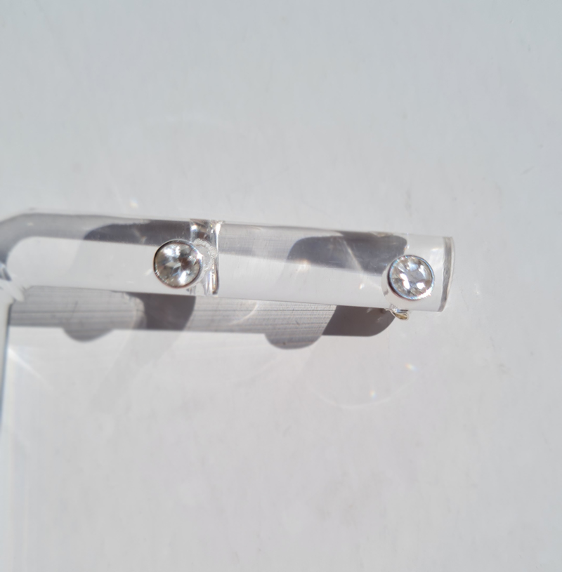 Oorbellen Oorsteker Topas Facet 925 Zilver