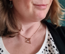 Ketting Triangle Roségoud kleur