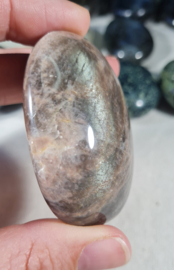 Zwarte Maansteen Palmsteen Edelsteen no.05 - 6 cm