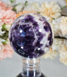 Chevron Amethist Edelsteen Bol no.3 - 7 cm