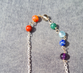 Pendel - Bergkristal - chakraketting