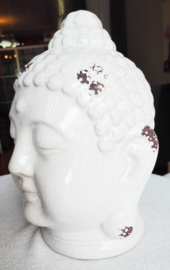 Buddha Head - 24 cm - Creme - Inside & outside