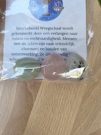 Weegschaal Sterrenbeeld Trommelstenen Cadeau set