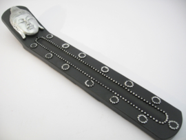 Wierookhouder - Boeddha hoofd - zwart met zilver