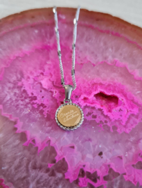 Ketting Sunshine - Quotes to live by - zilver met goudkleur