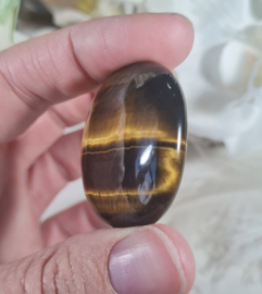 Tijgeroog Platte Steen no.3 - 3,5 cm Edelsteen