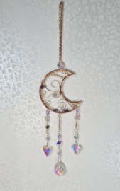 Raamhanger Suncatcher Halve Maan met Amethist