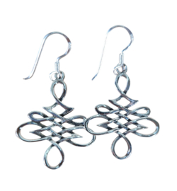 Oorbellen Keltische Knoop Zilver