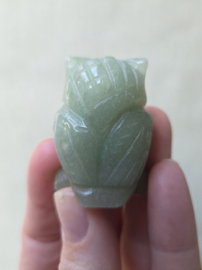 Uil Groene Aventurijn Edelsteen 4 cm - Wijsheid en Bescherming