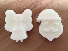 Eco Soy Wax melts - engel & kerstman in organza zakje