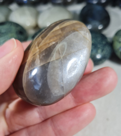 Zwarte Maansteen Palmsteen Edelsteen no.04 - 5 cm