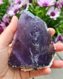 Fluorite Raw Crystal - 10 cm Morocco - Purple