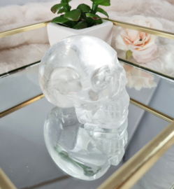 Schedel / Skull Bergkristal Edelsteen - 6,7 cm