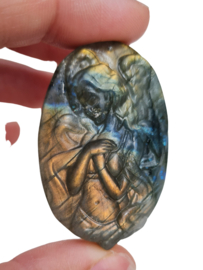 Engel Labradoriet 5 cm Carving