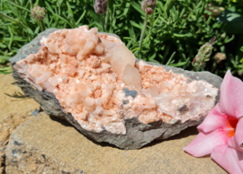 Heulandiet - Geode - 14cm - Roze Edelsteen