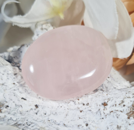 Rozenkwarts Platte Steen no.5 - 4 cm Edelsteen