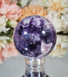 Chevron Amethist Edelsteen Bol no.4 - 6 cm