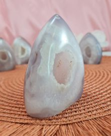 Agaat Edelsteen Druzy Vlam 8cm Brazilië