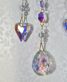 Raamhanger Suncatcher Halve Maan met Amethist