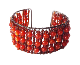 Armband kralen oranje