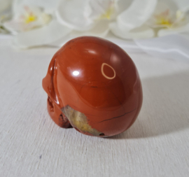 Schedel / Skull Rode Jaspis Edelsteen - China - No.08 - 5cm