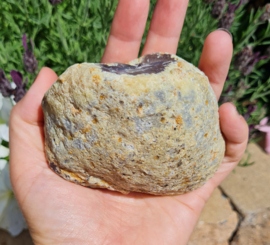 Agaat Edelsteen Geode Druzy - 9,5cm - Grijs