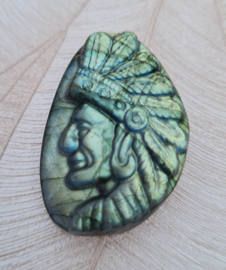 Indiaan Labradoriet 4 cm Carving