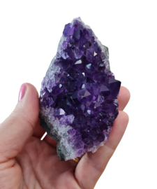 Amethist Edelsteen Cluster - 10 cm - donker paars - Uruguay