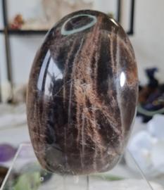 Zwarte Maansteen Edelsteen Sculptuur 8cm no.1