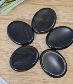 Goud Obsidiaan Duimsteen - Worry Stone - Ovaal