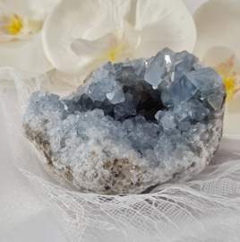 Celestien Cluster Geode - 8cm - Blauw Edelsteen