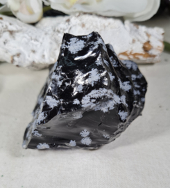 Sneeuwvlok Obsidiaan ruw 10 cm no.1