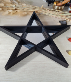 Spiegel Pentagram Ster zwart - 40 cm