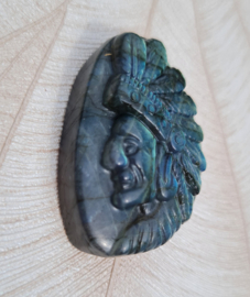 Indiaan Labradoriet 4 cm Carving