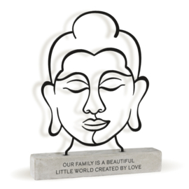 Buddha - Our Family - Metal Art Deco - 23 cm