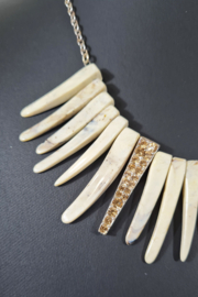 Ketting schelp - crème