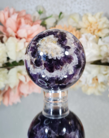 Chevron Amethist Edelsteen Bol no.3 - 7 cm