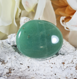 Aventurijn Groen Platte Steen no.6 - 4 cm Edelsteen