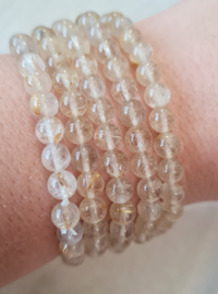 Edelsteen Armband Rutielkwarts 6 mm