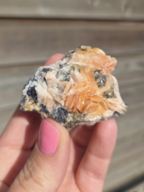 Bariet met Cerussiet Edelsteen Cluster - 5cm - Marokko