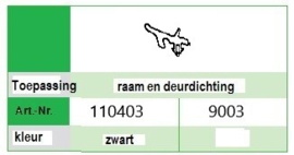 Kommerling 9003 Zwart rol  (50 M)