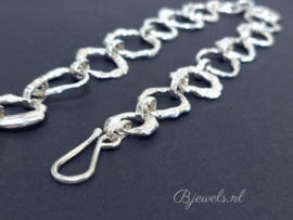 Massieve zilveren collier "Raw Chunky chain"