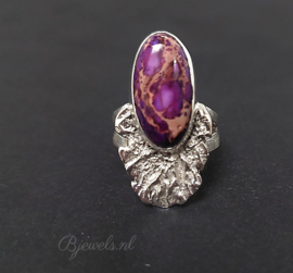 Handgemaakte ring  "imperial jasper"