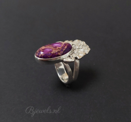 Handgemaakte ring  "imperial jasper"