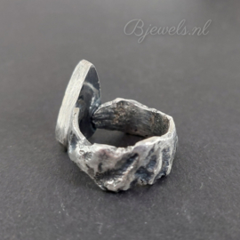 Zilveren ring met imperial jaspis