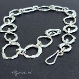 Massieve zilveren collier "Raw Chunky chain"