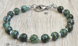 AFRIKAANS TURQUOISE WITH A TOUCH OF GOLD / SILVER